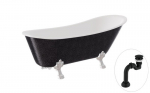 Vonia Besco Olaya Glam 160, Graphite+Chrome, su sifonu Klik-klak Black