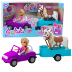 Mini lėlė Ankiki su automobiliu ir žirgu