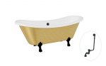 Vonia Besco Amelia Glam 190, Gold+Black, su sifonu su persipylimu Klik-klak Black