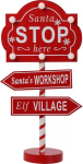 &Scaron;viečianti kalėdinė dekoracija Santa Stop Sign