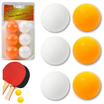 Stalo teniso kamuoliukų rinkinys Ping Pong, 6 vnt., balti/oranžiniai