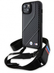 BMW M Edition Carbon Stripe & Strap dėklas iPhone 15 / 14 / 13 - juodas
