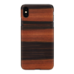Man & Wood natūralios medienos dėklas skirtas iPhone XS Max &ndash; juodmedžio juoda