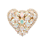 Segė moterims DiamondSky "Crystal Heart II (Aurora Borealis)" su Swarovski kristalais
