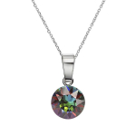 Sidabrinis kaklo papuo&scaron;alas moterims DiamondSky &bdquo;Classic (Vitrail Medium)&ldquo; su Swarovski kristalais, Golden