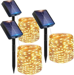 x 12 m 100 LED saulės energiją naudojančių lempučių fėjų, 8 režimai