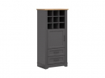 Komoda Black Red White Tolmin, juoda
