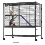 Metalinis mažų gyvūnų narvas su 2 pakopomis 92x58x100cm