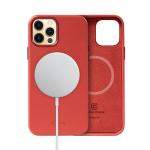 Odinis dėklas - Crong - Esminis magnetinis dangtelis - iPhone 12 Pro Max - Raudonas - Magnetinis - Pusiau standus
