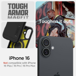 dėklas su stovu iPhone 16&ldquo; &ndash; juodas