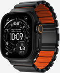 Apyrankė Nomad Stratos Band, black titanium, ultra orange FKM - AW 45/46/49mm