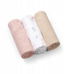 BABYONO 828/01 itin mink&scaron;ti gofruoto muslino vystyklai, rožiniai, 3 vnt.