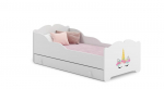 Vaiki&scaron;ka vienvietė lova su stalčiumi ir čiužiniu Anna Unicorn Horn 140x70