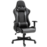 ergonominė biuro kėdė i&scaron; dirbtinės odos su porolonu, 67.5&times;74&times;126&ndash;136 cm, juoda