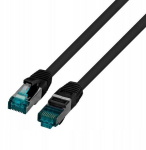 Patchcord S/ftp kat. 6a Lszh 0.5m juodas