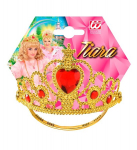 GOLD TIARA WITH RED GEMS