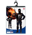 &bdquo;SWAT OFFICER&ldquo; (kombinezonas, neper&scaron;aunama liemenė, diržas su dėklu ir rankine, kelių apsaugos, alkūnių apsaugos, kaukė)