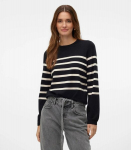 Vero Moda moteri&scaron;kas megztinis 10309324*02, juodas/baltas