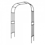 Sodo arka, 240x150x40 cm, juoda, metalinis arkos formos praėjimas