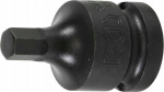 Smūginė Hex 1/2" 8 mm galvutė, 42 mm ilgio