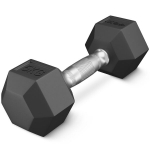 Plieninis hantelis HEX 1 X 5 kg &mdash; universalus sprendimas jėgos treniruotėms