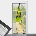Magnetinis Automati&scaron;kai Užsidarantis Balkono Durų Tinklelis Nuo Vabzdžių Design4Door 85X195 Cm Juodas, 85x195 cm
