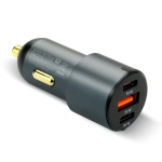 Ładowarka samochodowa 1 x USB QC3.0, 2x USB-C PD 60W czarna