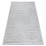 Modernus pilkas kilimas Santo 140x190 cm, &scaron;enilinio audimo