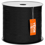 Kopimo virvė, pintas nailonas, 0.5x3048 cm, juoda, lauko