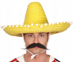Meksikieti&scaron;kas &Scaron;iaudinis Sombrero Skrybėlė - Geltona
