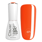 Hibridinis nagų lakas Clavier Luxury 071 Orange Soda, ilgai i&scaron;liekanti oranžinė atspalvis