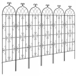 Sodo grotelės, 51x180 cm, juoda, metalas