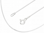 Sidabrinė gyvatėlės grandinėlė 0,9mm, 30cm, a&scaron;tuonkampė, blizgi