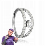 Titano Clicker Auskaras - Helix, Lobe, 1.2/8mm