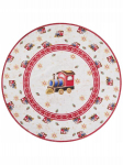 Villeroy & Boch Toy's Delight riboto leidimo kreminės ir raudonos spalvos apvalus kilimas 160x160