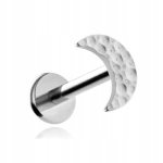 Titano auskaras labret mėnulis sidabrinis helix conch lobe 1,2/6