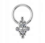 Titaninis žiedas su cirkoniais, 1.2/10mm