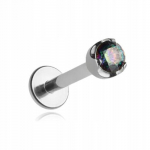 Titano labret auskaras su Vitrail Medium cirkoniu helix, lūpai, ausiai