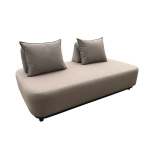 Lauko sofa Home4You 3 vietų, metalinė, smėlio spalvos