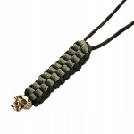M-tac Paracord Temblak su Cuboid Skull kaukolė, 14 cm, juoda/pilka