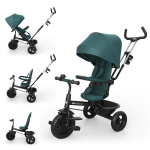 Daugiapakopis triratukas Kinderkraft Aston 2 Plus, žalias