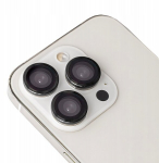 Zestaw szkieł na aparat do Samsung Galaxy S25 czarna ramka (3 sztuki)