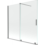 Vonios sienelė Mexen Velar, 160 x 150 cm, Gun metal/Transparent