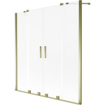 Vonios sienelė Mexen Velar Duo, 160 x 150 cm, Gold/matinis stiklas