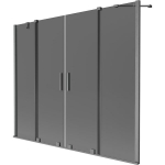 Vonios sienelė Mexen Velar Duo, 170 x 150 cm, Brushed gun gray/Graphite