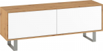 Tv staliukas Meblocross King, 140x53x36 cm, rudas/baltas