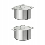 Ikea 365+ Puodas su dangčiu, nerūdijantis plienas, 10l (2 vnt.)