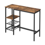 Baro stalas, 110x40x90 cm, rudas-juodas, medis-plienas