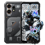 Telefonas OSCAL MARINE 3 6.56" Android 15 24GB+128GB 5000mAh Android 4G,NFC,Dual SIM - Juoda