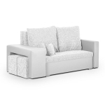 Sofa Nenurodyta HUBERT2 2-vietė moderni pilkos spalvos audiniu, su miego funkcija, su patalynės dėže